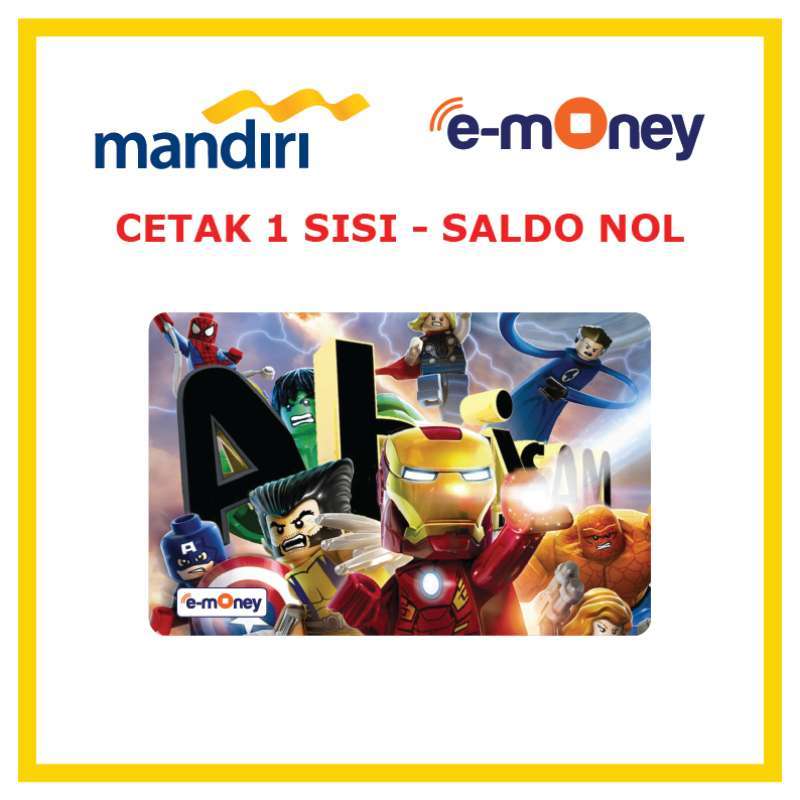 Jual Kartu Mandiri E-money Superhero Lego Avengers 117 Anime Kartun