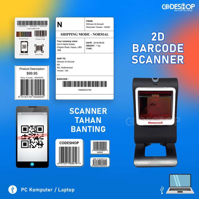 Jual Barcode Scanner Honeywell Genesis Mk-7580g - Mk-7580 G | 2 Dimensi ...