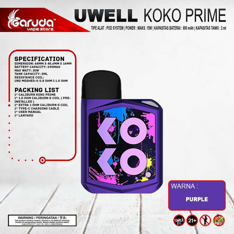 Jual Pod Caliburn Koko Prime Uwell 100% Authentic Online
