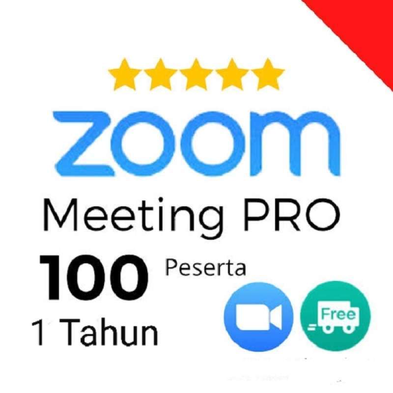 Jual Zoom Meeting Pro 100 Peserta 1 TAHUN Unlimited Time di Seller