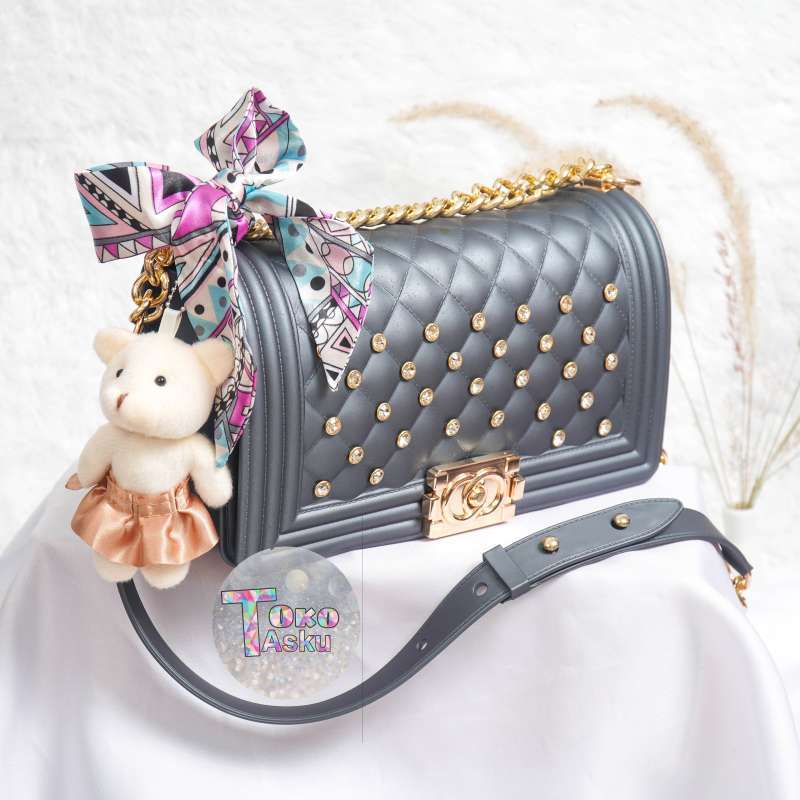 terbaru tas jelly matte maxi diamond uk 22 cm