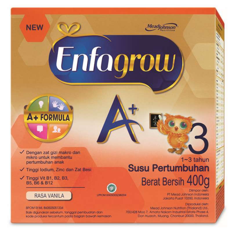 Jual ENFAGROW A Plus 3 VANILLA BOX 400G di Seller Hypermart WTC Serpong ...