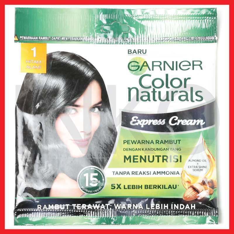 Jual GARNIER COLOR NATURALS EXPRESS CREAM PEWARNA 1 HITAM ALAMI 20ML di