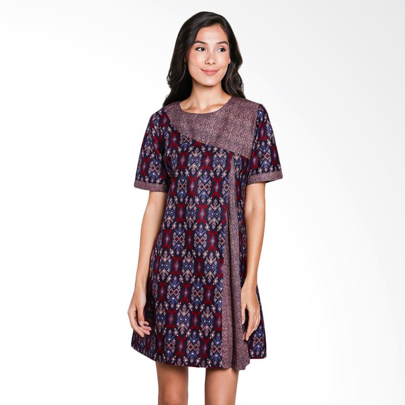 Jual Batik Arjunaweda Women Sackdress Songket Denim