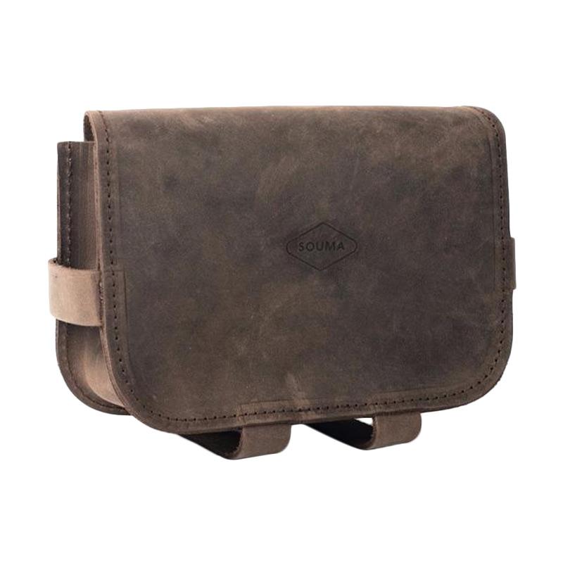 jual souma brompton leather handlebar bag tas sepeda brown pre 2017 harga jual souma brompton leather handlebar bag tas sepeda brown pre 2017 harga