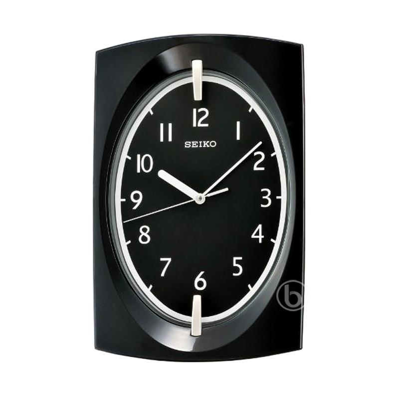 Promo Seiko QXA519K Quiet Sweep Wall Clock Jam Dinding Black [36 cm