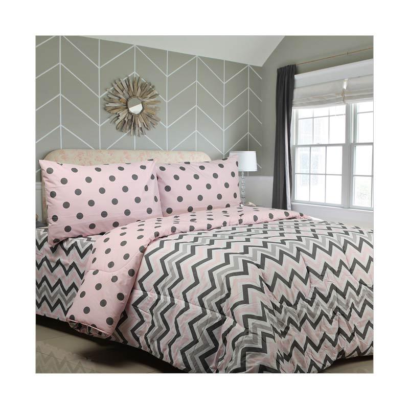 Jual Dottie Marshmallow X Zigzag Set Sprei Pink jual dottie marshmallow x zigzag set sprei pink