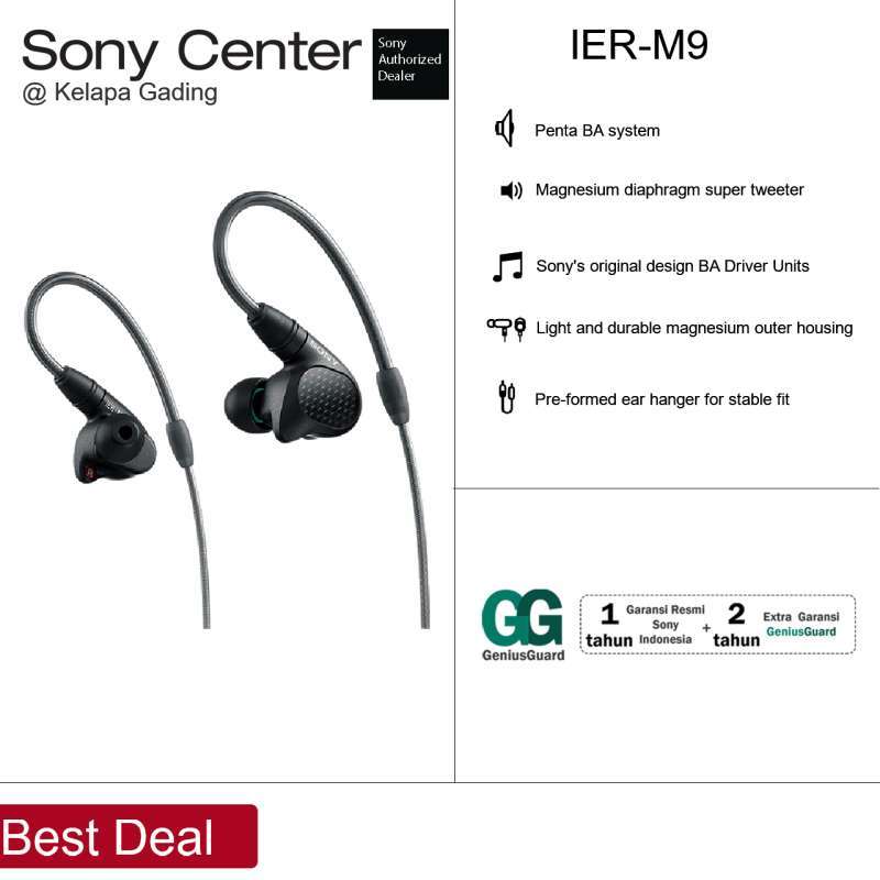 Promo SONY IERM9 Black Penta Balanced Armature In Ear Monitor Headset