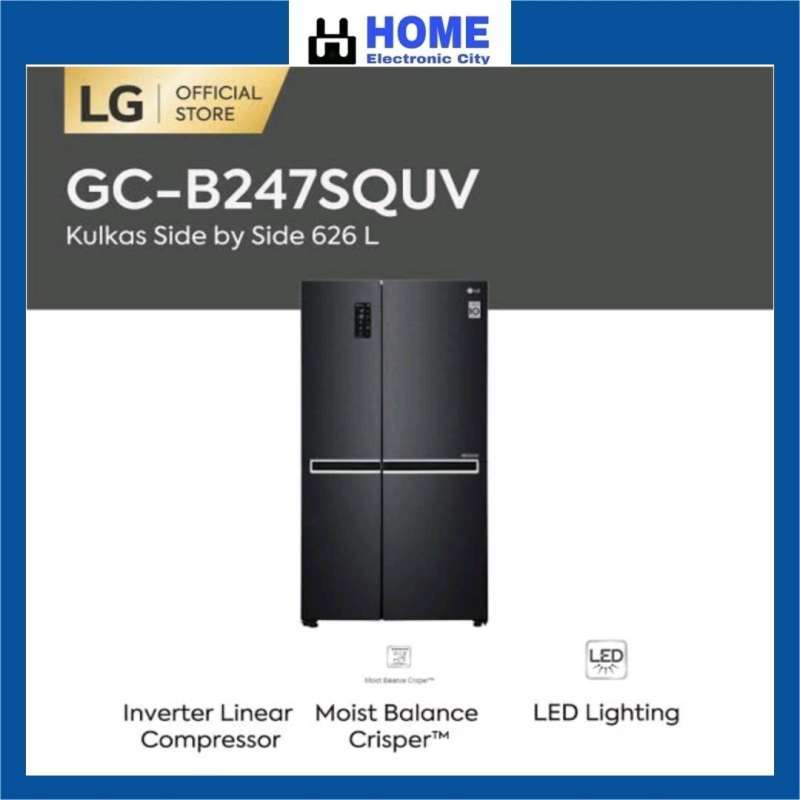 Promo LG GCB247SQUV Inverter Linear Compressor Kulkas Side by Side