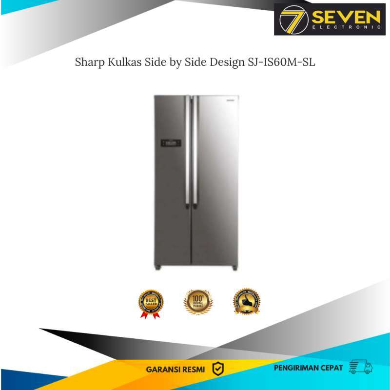 Jual SHARP SJ-IS60M-SL Kulkas Side by Side Design di Seller Seven ...