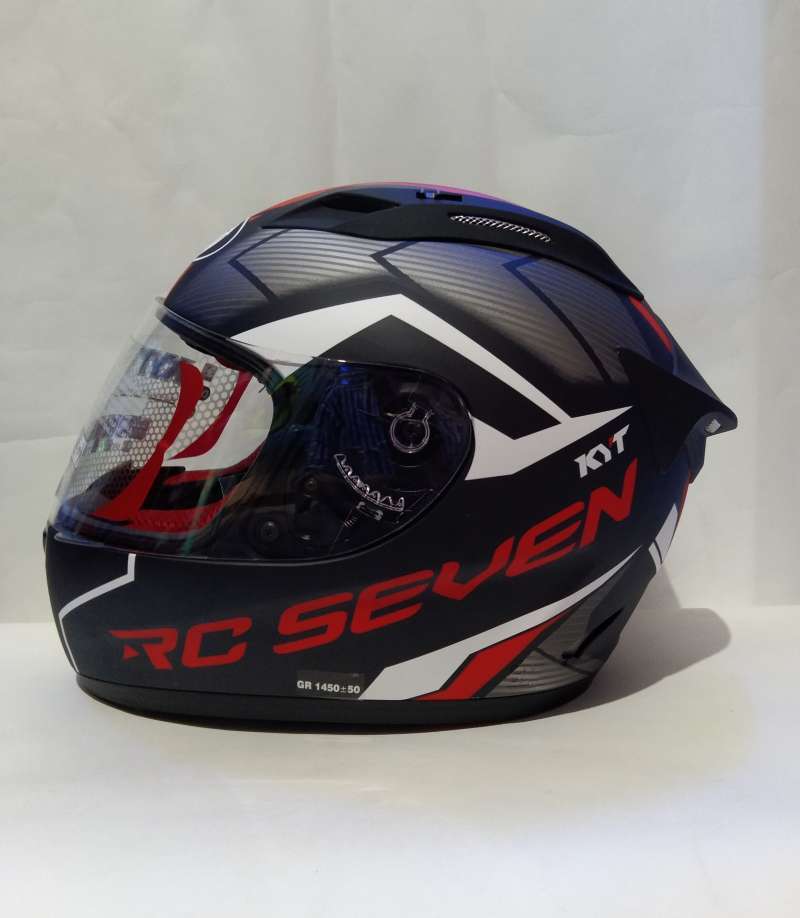 Jual HELM KYT RC7 KYT RC SEVEN 18 MATT BLACK RED HELM KYT FULL FACE di