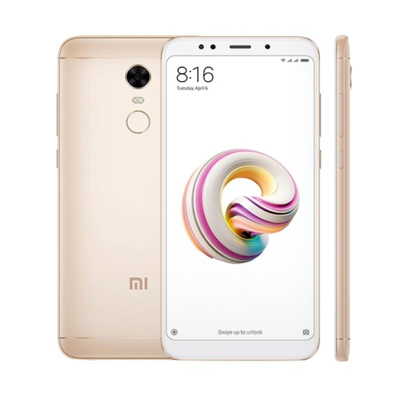 Jual Xiaomi Redmi 5 Plus Smartphone - Gold [64GB/ 4GB