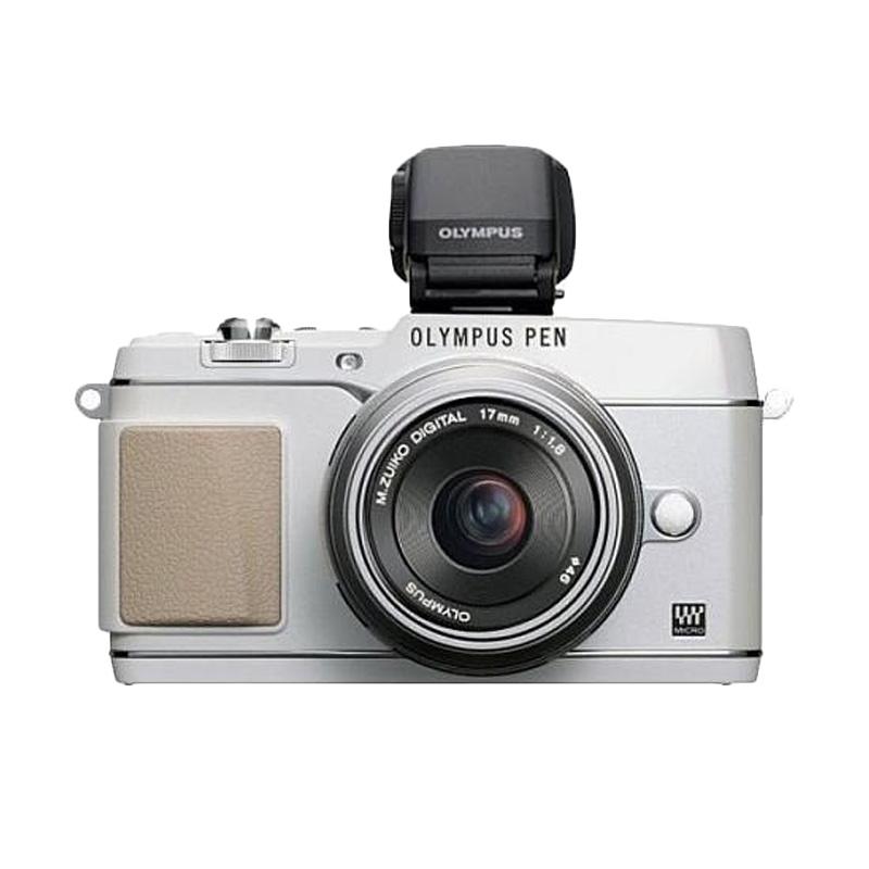 Jual Olympus PEN EP5 Lens 17mm f1.8 + VF4 Kamera Mirrorless White