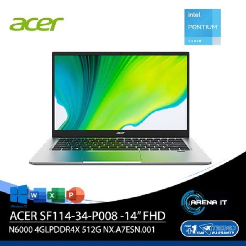 Acer SF114-34-P5YB - 14 Pouces Pentium N6000 128Go NVMe 4Go RAM - Occasion