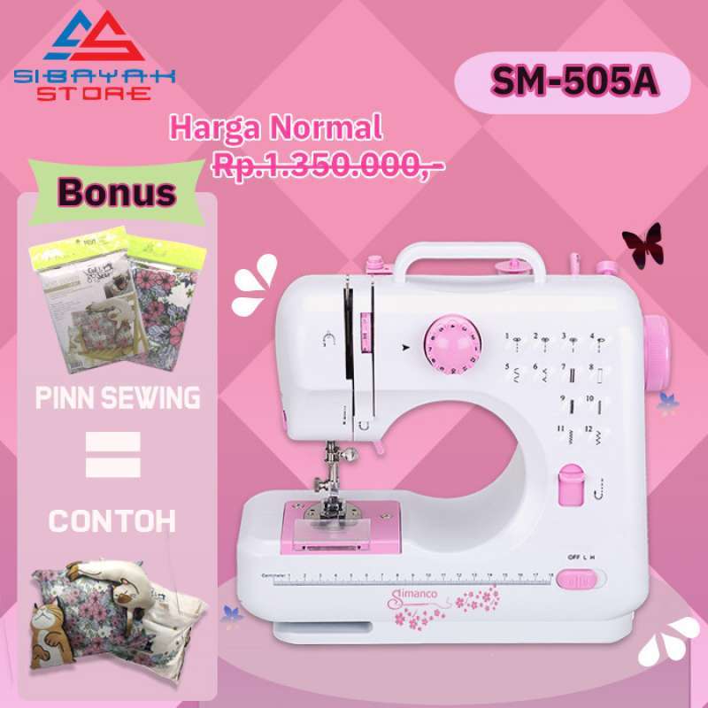 Jual Mesin Jahit Mini Sewing Machine Simanco Port Sm505a ( Package
