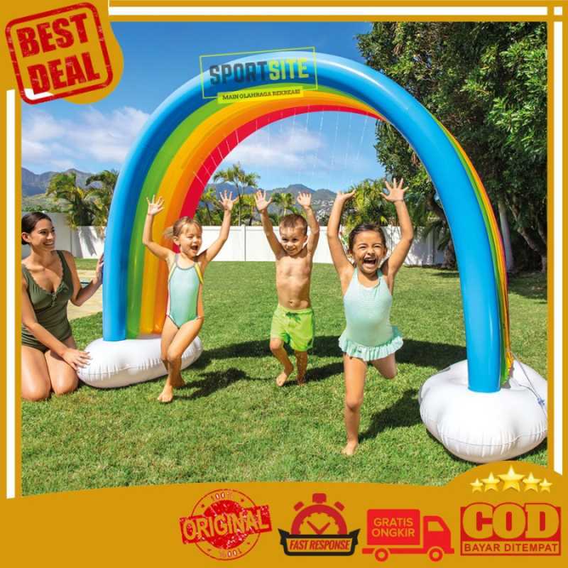 Springkle Mainan Promo Intex Rainbow Cloud Sprinkler Mainan Anak Air Mancur Penyiram ...
