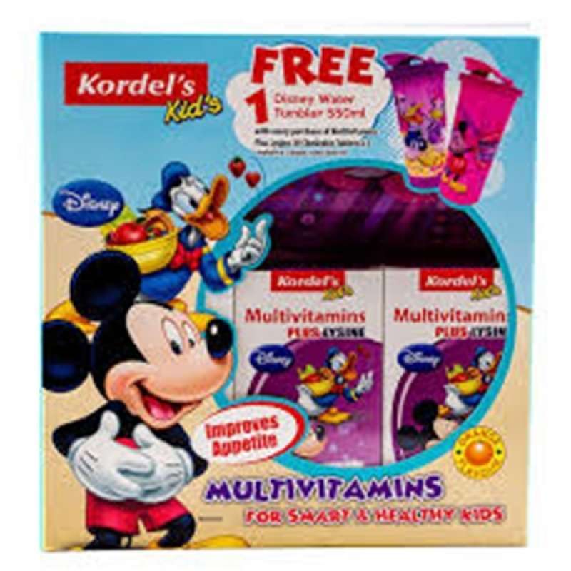 Jual KORDEL'S KID'S MULTIVATAMINS PLUS LYSINE 2 X 30'S FOC DISNEY