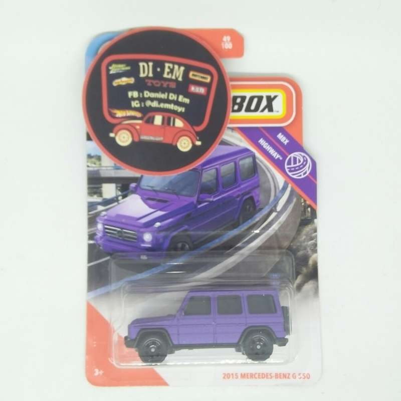 Matchbox 2020 #49 Mercedes-Benz G 550 Viola Opaco - Modellino Fuori Confezione MINT