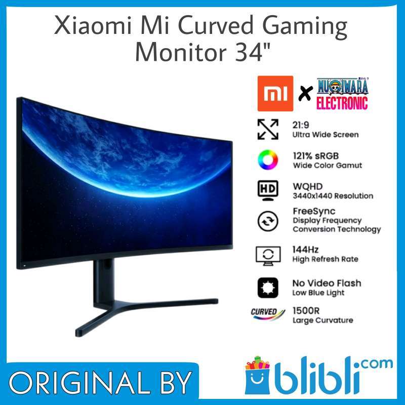 Jual XIAOMI Mi Curved Gaming Monitor 34 144Hz Display - Global Version ...