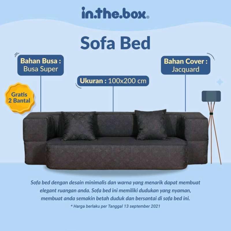 Jual Inthebox Sofa Bed Ukuran 100x200 (super single) Abu Tua di Seller