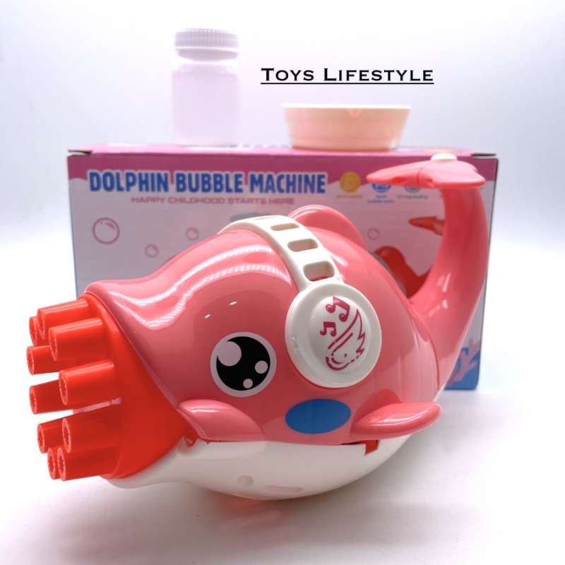 Jual Mainan Gatling Dolphin Bubble Machine Minigun Electric / Gelembung