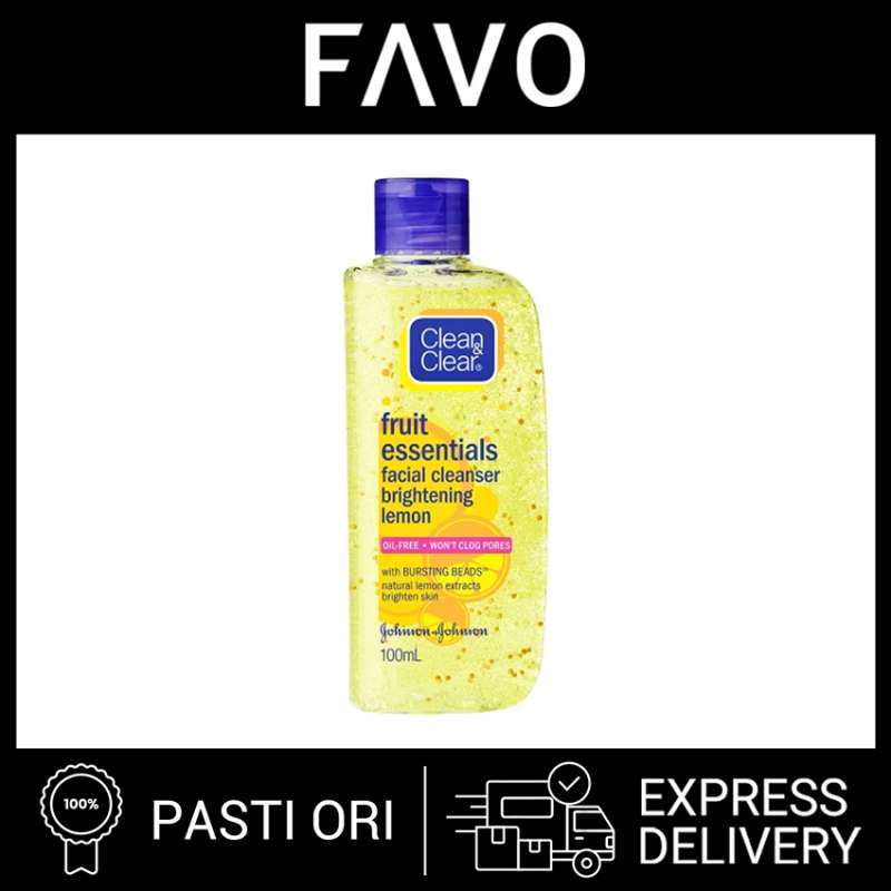 Jual Clean & Clear Fruit Essentials Brightening Lemon Face Wash 100