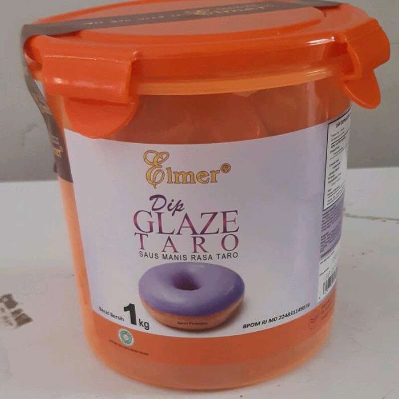 Jual Elmer dip glaze rasa taro kemasan jar 1kg original asli pabrik