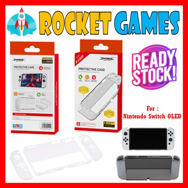 Promo Rocket Games DOBE PROTECTIVE CASE NINTENDO SWITCH OLED CRYSTAL