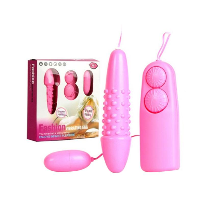 Promo Vibrator Sex Wanita Gerigi 2 Cabang Double Egg Alat Bantu Sex 
