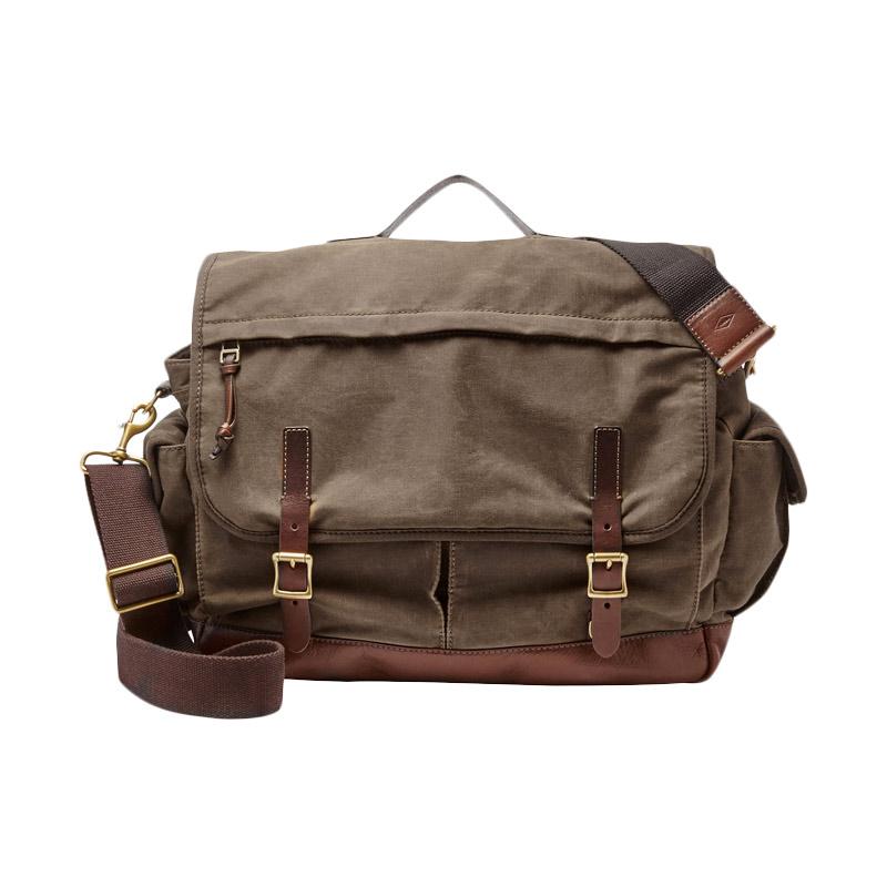 Jual Fossil Defender Top Handle Messenger Waxed Canvas Tas Selempang