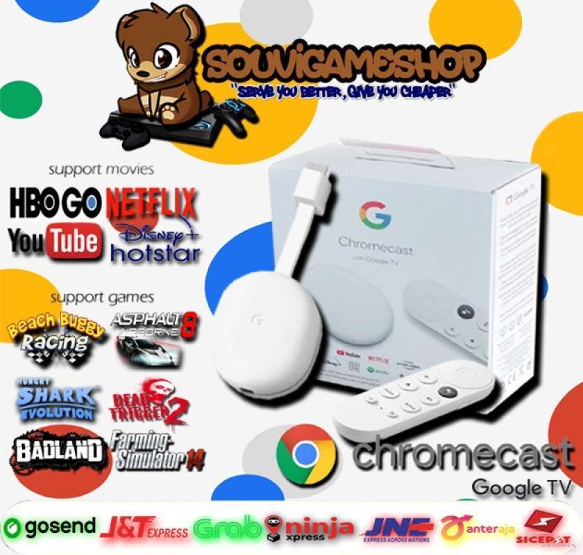 Jual Google Chromecast Chrome Cast With Google Tv JAILBREAK 3 BULAN