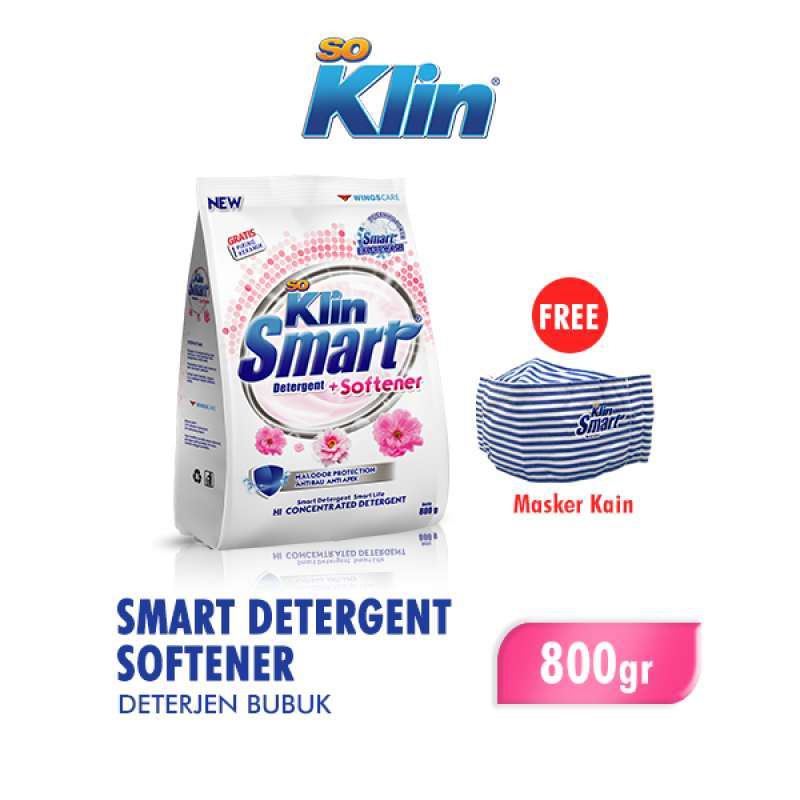 Jual So Klin Smart Softener Powder Detergent [800 g] + FREE - So Klin ...