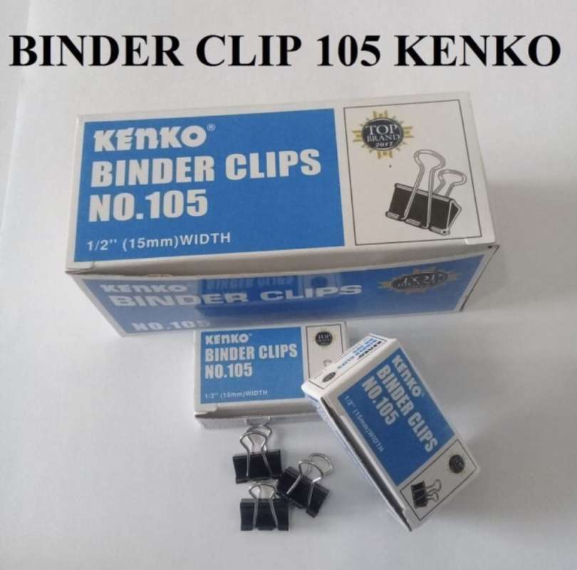 Jual BOS KENKO Binder Clip 105/ Klip/ Penjepit Kertas/ Jepitan