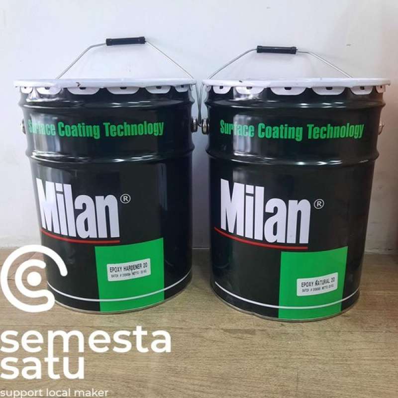 Jual Lem epoxy milan epoxy adhesive set resin dan hardener kemasan pail