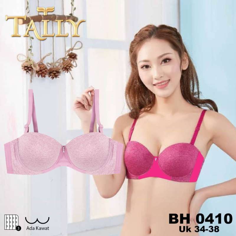 Jual TALLY Bra Ada Kawat Bahan Licin Busa Tipis Cup B / Setengah Cup