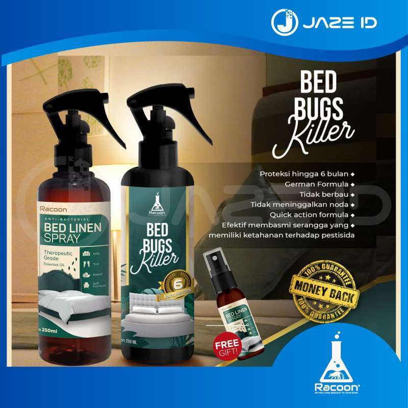 Jual Racoon Paket Bed Linen Bed Bugs Killer Anti Bakteri Tungau Kutu