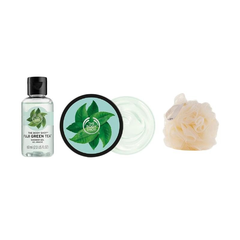 Jual The Body Shop Fuji Green Tea Mini Trio Shower Gel, Body Butter