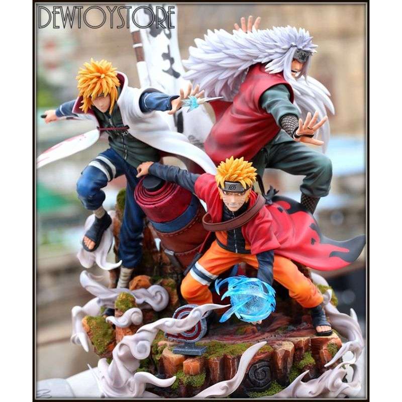 Jual GK Statue Fixed Pose Figure Naruto & Minato & Jiraiya (40 cm
