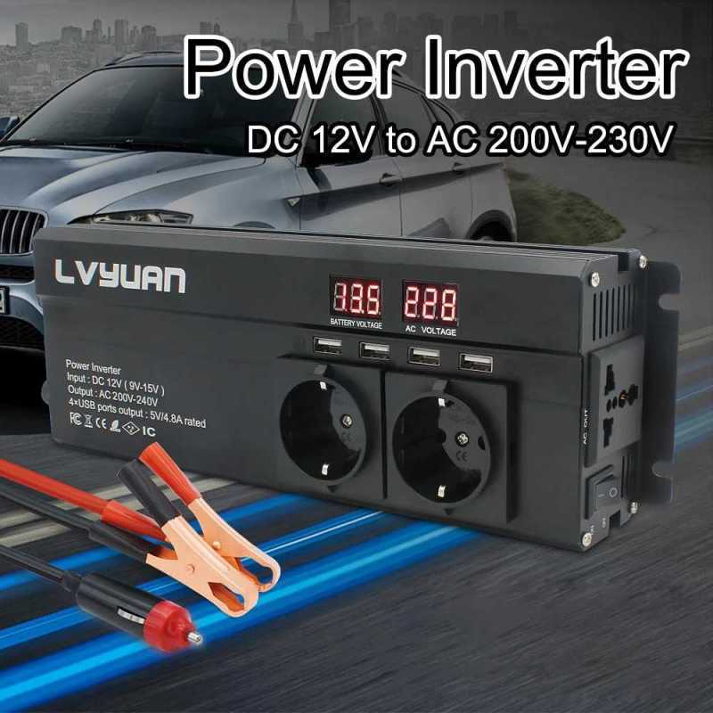 Jual Lvyuan Modified Sine Wave Car Power Inverter DC 12 to AC 220V