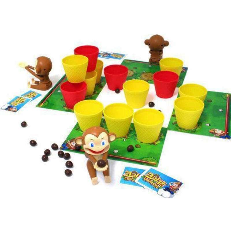 Jual Coconuts 4 Player Monkey Dexterity Game Board Game di Seller