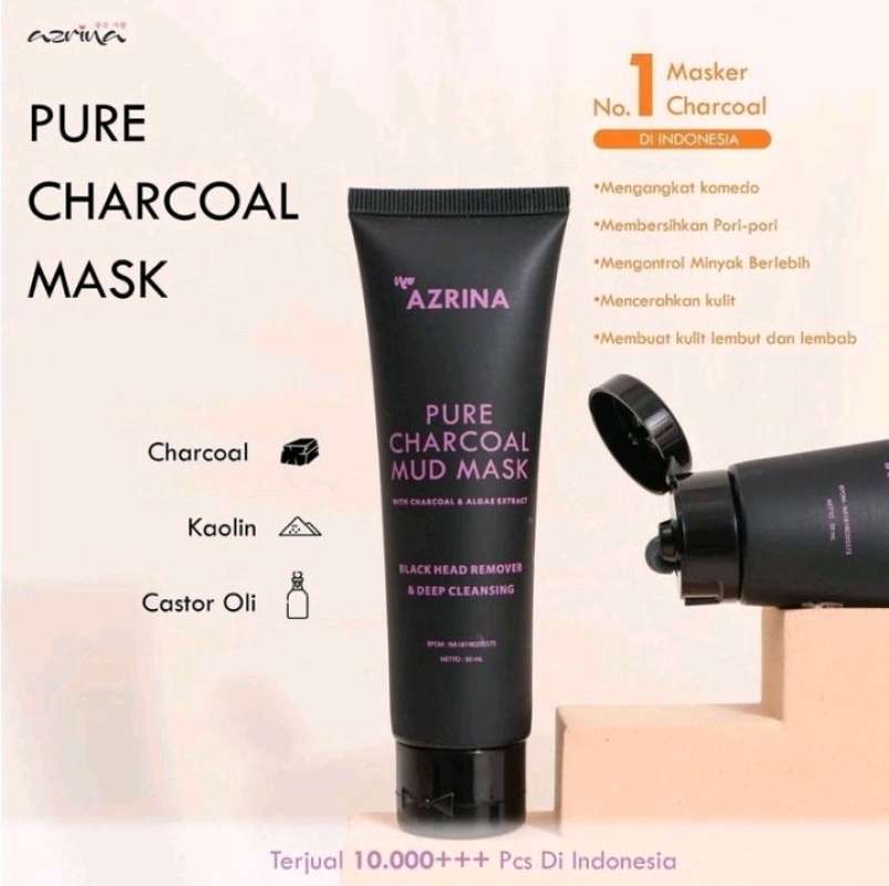 Promo Azrina Pure Charcoal Mud Mask Diskon 24% di Seller Cleorabeauty ...