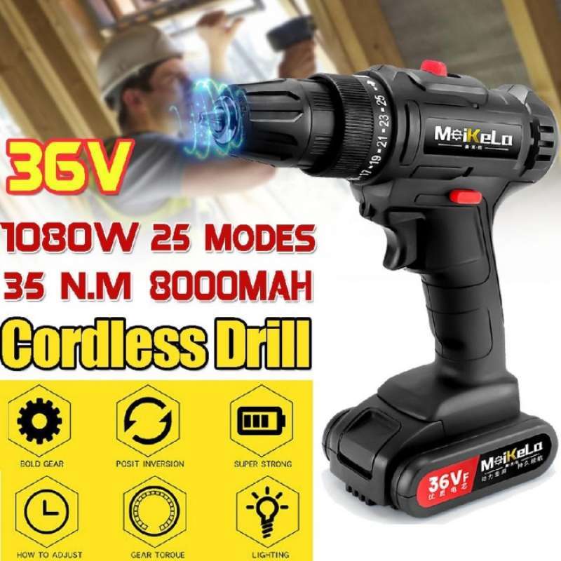 Jual MEIKELA Cordless Electric Screwdriver Impact Drill Obeng Bor Listrik di Seller Purifier
