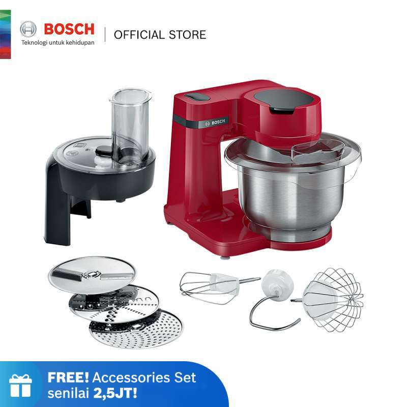 Jual BOSCH Kitchen Machine / Stand Mixer Merah MUMS2ER01 di Seller