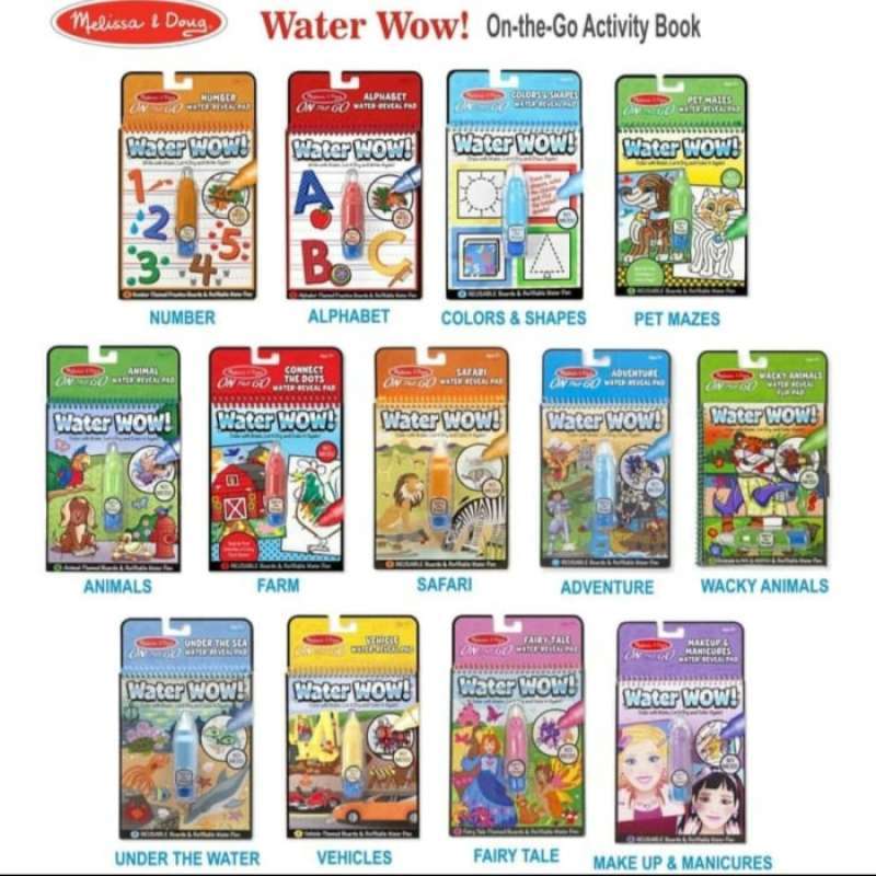 Promo Melissa n Doug Water Wow Coloring Book Buku Mewarnai Edukasi Anak