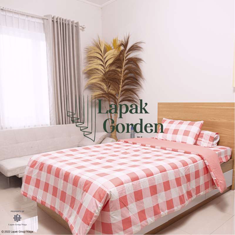 Jual Bed Cover Sprei Minimalis Dengan Varian Ukuran Emily Pink Queen