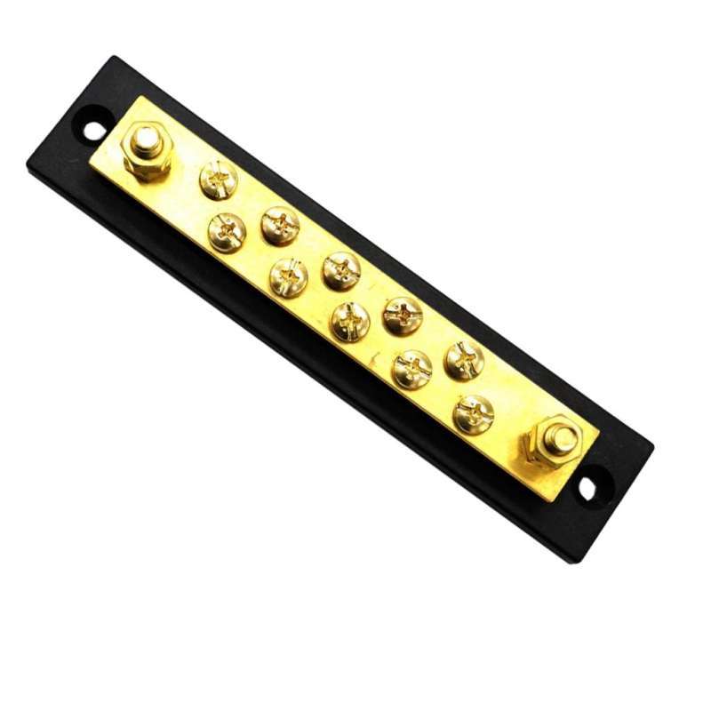 Jual 10 Way 2 Stud Brass Bus Bar Electrical Terminal Block 150 amp DC