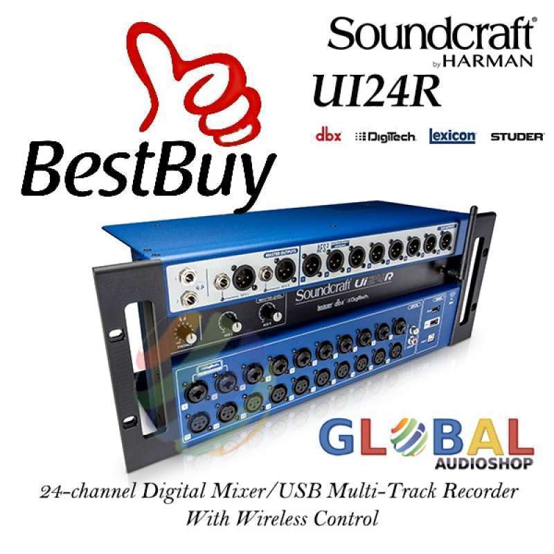 Promo Soundcraft UI24R Digital Mixer with USB UI 24R 24 Channel UI 24 R Original Diskon 1 di