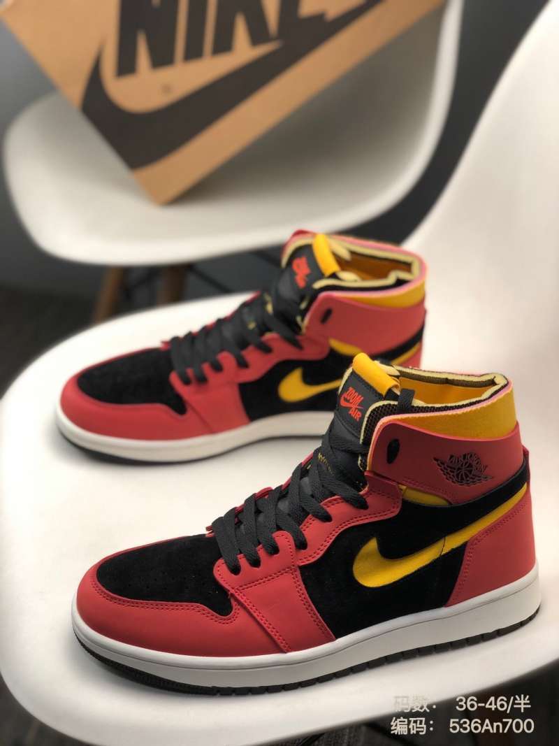 Jual 3646 NIKE AIR JORDAN 1 zoom CMFT Chile red yellow black full