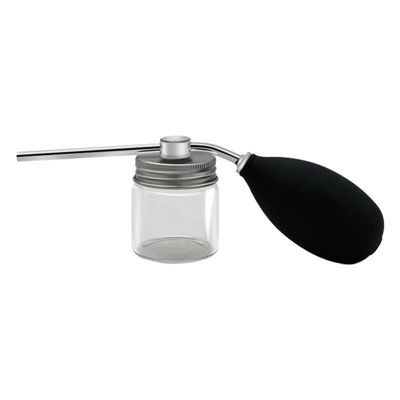 Promo Aluminum Talc Powder Air Blower Puffer Barbers Talcum Bottle Home