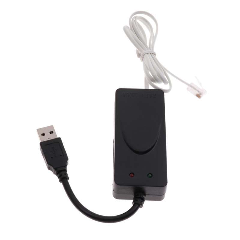 Jual USB 2.0 56K Double Ports Data Fax Modem Adapter for Win